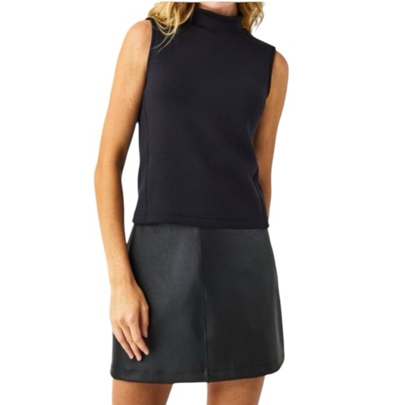 NEW Spanx AirEssentials Mock Neck Top Very Black Sz 2X - Picture 1 of 9